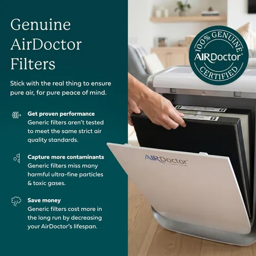 Miniatura 5 de AIRDOCTOR Reemplazo de filtro original AD2000 - El paquete combinado de un año incluye: un (1) UltraHEPA y dos (2) trampas de carbono/gas/COV