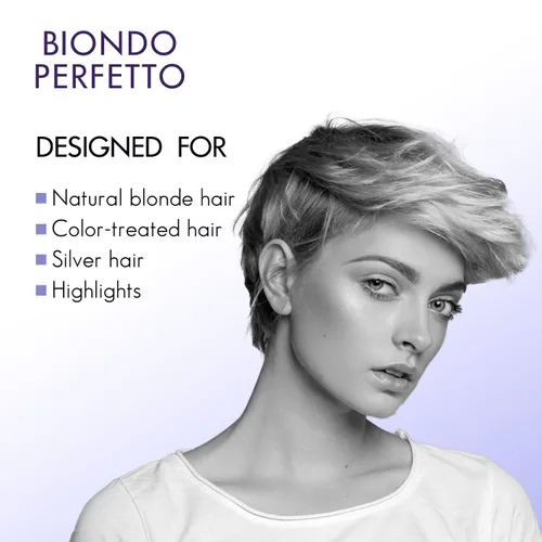 Miniatura 5 de Rocco Donna Biondo Perfetto - Champú morado, neutraliza los tonos latones y amarillos, para cabello rubio, plateado, platino y gris, pigmentos