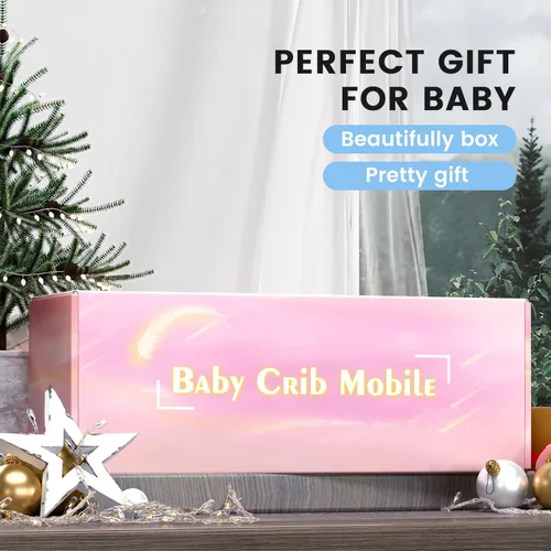 Miniatura 5 de FEISIKE Móvil de cuna para niñas y bebés con 3 modos de caja de música digital