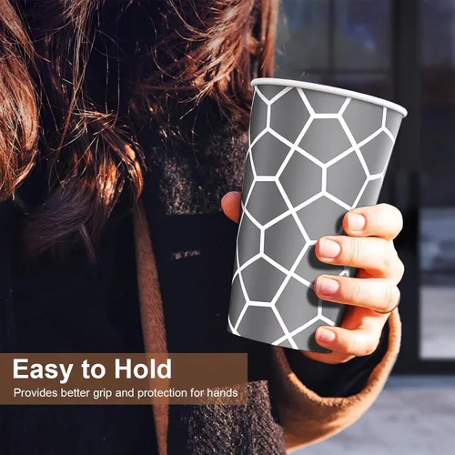 Miniatura 7 de Paquete de 180 tazas de café de 16 onzas, tazas de café desechables de papel caliente de 16 onzas, taza de café de papel aislada para bebidas frías