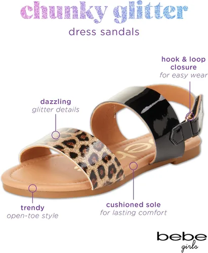 Miniatura 2 de bebe Sandalias para Niñas - Sandalias para Niñas Grandes y Niñas Pequenas con Correas de Cuero Duradero y Lentejuelas, Zapatos de Vestir de Verano