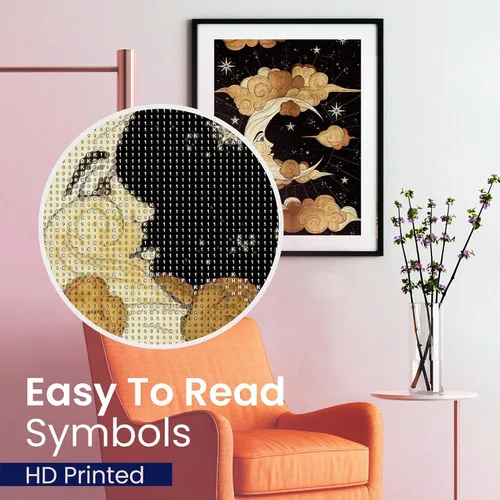 Miniatura 6 de Modern Merch Arte de Diamantes de Luna para Adultos Paisaje Celestial de Cielo Nocturno Pintura de Diamantes 5D para Adultos Decoración de Luna DIY