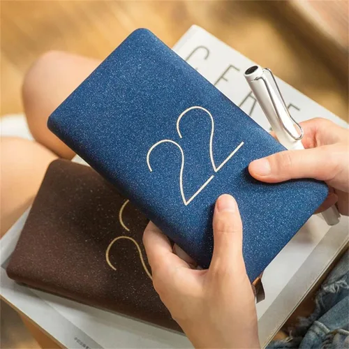 Miniatura 2 de 48k Small Notebook Agenda for 2022 Pocket Notepad Day Planner Notebook Leather Soft Cover School Planner (Color : A, Size : 48k)