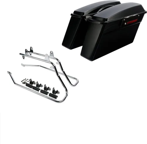 Miniatura 29 de SLMOTO Alforjas rígidas para Harley Electra Road King Glide 1994-2013 peltre Denim