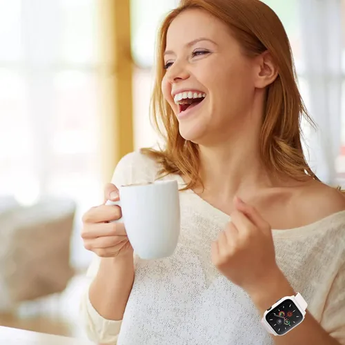 Miniatura 3 de Correa 3 en 1 para Apple Watch con funda, correas de silicona suave con cubierta dura de policarbonato protector de pantalla integrado de vidrio