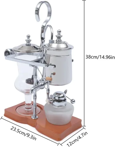 Miniatura 9 de Family Balance - Cafetera sifón con sifón, diseño elegante de estilo retro (dorado)