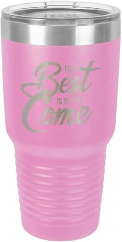 Miniatura 19 de Vaso rosa de 30 onzas con popote y tapa superior deslizante Taza de viaje de acero inoxidable Comparar con Yeti Rambler Rosado