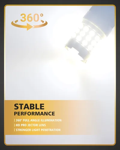 Miniatura 75 de 1156 Bombillas LED Ámbar Amarilla Luz de Señal de Giro 400% de Brillo 1141 1003 7506 Bombillas LED P21W Usadas para Luces Intermitentes Luz Trasera