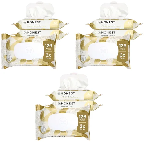 Miniatura 12 de The Honest Company Toallitas hipoalergénicas enjuagables para piel sensible, hojas tropicales, 42 unidades Blanco