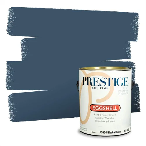 Miniatura 1436 de Pintura Exterior + imprimación PRESTIGE, todo-en-uno, 1 galón, acabado mate, color comparable al Valspar* Royal Gray* VS151-Gris real