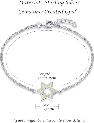 Miniatura 2 de FANCIME Collar de plata de ley con ópalo de fuego aretes colgantes pulsera de Danity piedra natal de octubre joyería fina para mujer