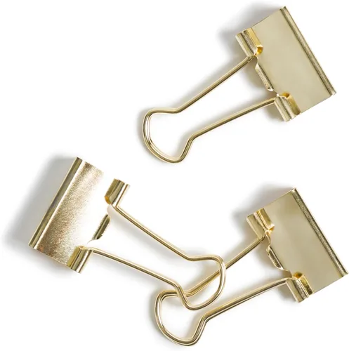Miniatura 3 de U Brands Clips para carpeta, 72 unidades, 3/4 pulgadas, mini abrazaderas de papel de metal dorado para el hogar, la escuela y el negocio