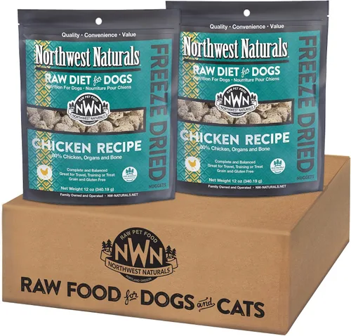 Miniatura 26 de Northwest Naturals Alimento liofilizado para perros de pescado blanco y salmón - Nuggets de tamaño bocado - Sin granos, alta en proteínas, dieta