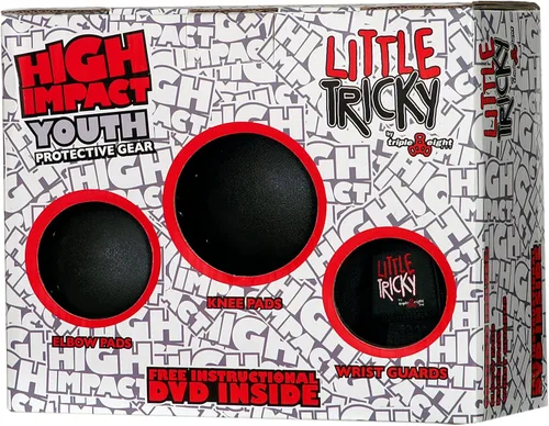 Miniatura 7 de Triple Eight Paquete de protección Little Tricky para jóvenes con DVD instructivo (negro, junior)