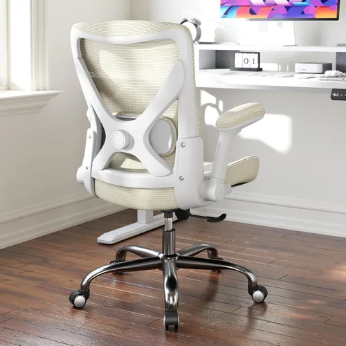 Miniatura 2 de Ergalithic Silla de Oficina Ergonómica para Hogar y Computadora - Silla X en Forma de Malla con Cuero PU y Soporte Lumbar Ajustable - Silla