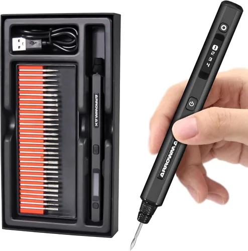 Mini bolígrafo de grabado: herramienta portátil inalámbrica definitiva para artistas y aficionados al bricolaje, graba más de 50 superficies, apto