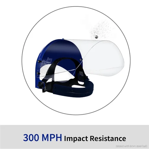 Miniatura 5 de Blue Eagle Viseras de repuesto para protector facial (FC48N) Transparente Sin bordes Policarbonato de grado de extrusión de alto impacto 3