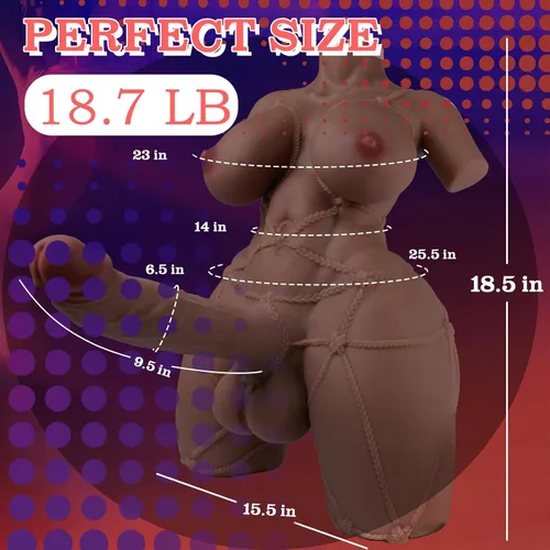 Miniatura 2 de Muñeca sexual transexual SM de 18.7 libras, muñecas sexuales transexuales para adultos con enorme polla realista y anal apretado, juguete sexual