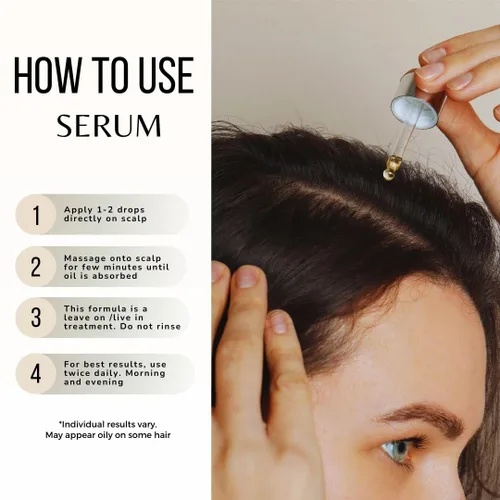 Miniatura 5 de Suero para el crecimiento del cabello con vitamina E, cúrcuma y aceite de argán, tratamiento orgánico para el cuero cabelludo seco para mujeres