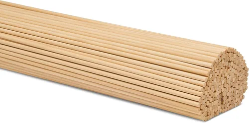 Miniatura 14 de Woodpeckers - Cañas de madera, varillas de madera de 3/16 x 30,5 cm sin acabado de madera dura para manualidades y bricolaje, 500 piezas Paquete