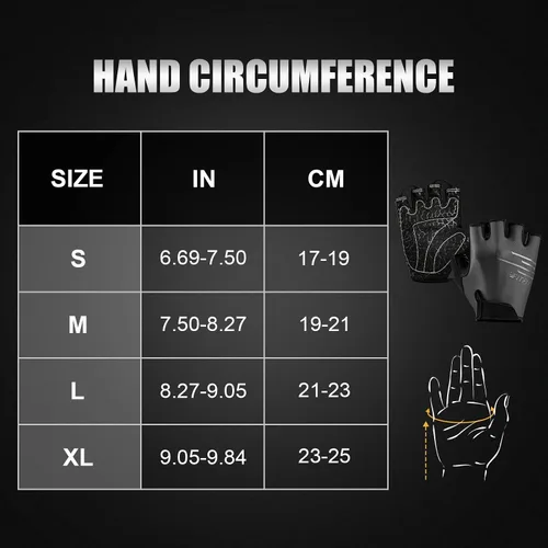 Miniatura 6 de Guantes de ciclismo para hombres y mujeres, guantes de ciclismo de medio dedo, guantes de entrenamiento adecuados para deportes al aire libre