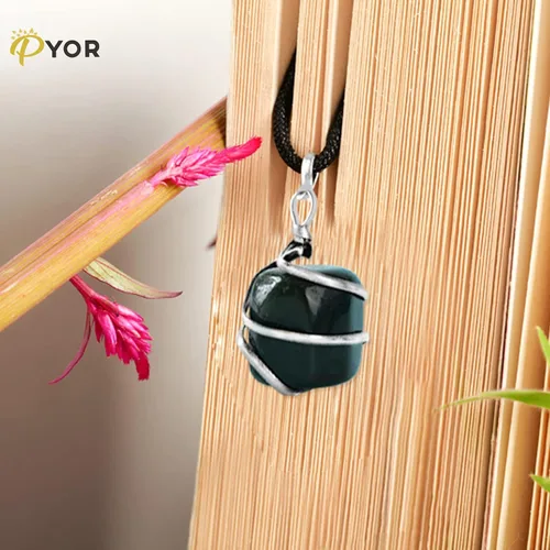 Miniatura 66 de PYOR Collar con colgante curativo de Reiki de cristal, gemas de buena suerte, prosperidad, riqueza, piedras preciosas naturales, collares de buena