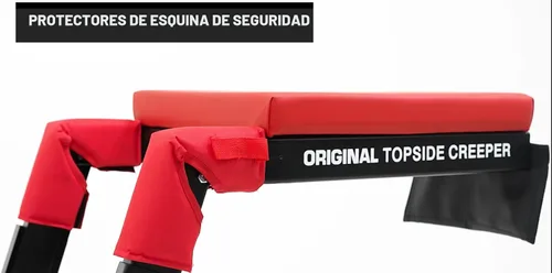 Miniatura 6 de Traxion 3-100 camilla automotriz con extremo plegable superior, Rojo y Negro