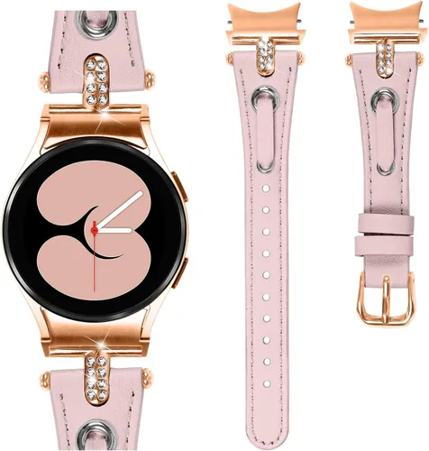 Miniatura 8 de DEALELE Correas compatibles con Samsung Galaxy Watch 6/6 Classic / 5/5 Pro / 4/4 Classic/Galaxy 3 1.614 in / Active 2, correa de repuesto de cuero