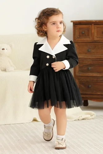 Miniatura 2 de YOUNGER TREE Disfraz de tutú negro para niñas pequeñas, de Halloween, para niñas, tallas 3M-7T