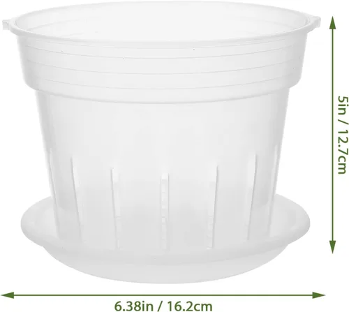 Miniatura 2 de Macetas colgantes de interior, maceta flexible para guardería, maceta de plástico con agujeros de drenaje y platillo desmontable, macetas