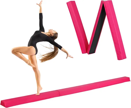 Miniatura 12 de Viga de Equilibrio Plegable de 6 y 9 Pies, Viga de Gimnasia de Suelo con Base Antideslizante para Niños y Adultos, Hogar, Gimnasio, Club, Escuela