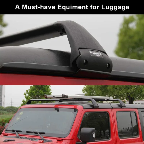 Miniatura 8 de Portaequipajes Negro para Techo Compatible con 2007-2026 Jeep Wrangler JK JL Gladiator JT Barras Transversales 2 y 4 Puertas