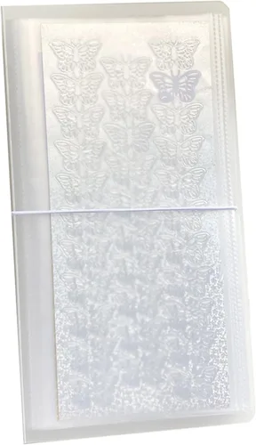 Miniatura 8 de YOAVIP Libro grande de almacenamiento transparente de 4.8 x 9.6 pulgadas para planificador, álbumes de recortes, calcomanías, carpeta organizadora