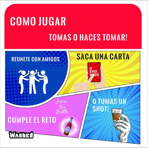 Miniatura 5 de WASTED - El juego de fiesta de Happy Ending Games - Tarjetas de juego - Juego de mesa de desafíos (versión en español)