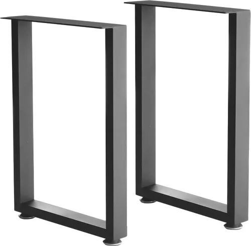 Miniatura 12 de Patas de metal para mesa, marco de escritorio de tubo cuadrado resistente, mesa de comedor moderna / patas de mesa auxiliar, juego de 2 (U)