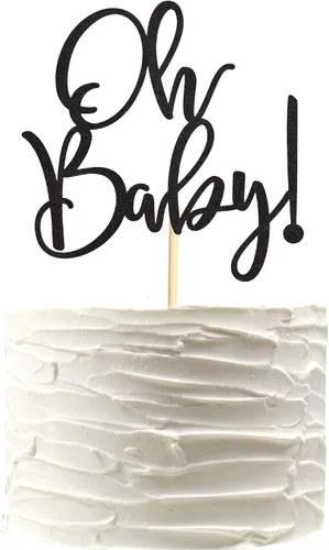 Oh Baby Cake Toppers - Palillos para pasteles de baby shower para celebrar baby shower, suministros de decoración de fiesta de cumpleaños de niños,