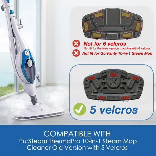 Miniatura 2 de Paquete de 10 almohadillas de repuesto para trapeador de vapor para limpieza PurSteam ThermaPro Steam Mop Cleaner10 en 1 y Thermapro 211