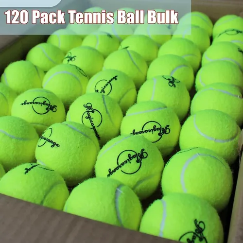 Miniatura 2 de Magicorange Pelotas de tenis, paquete de 120 pelotas de tenis de entrenamiento avanzado, pelotas de práctica, pelotas de juego para perros y Colorido