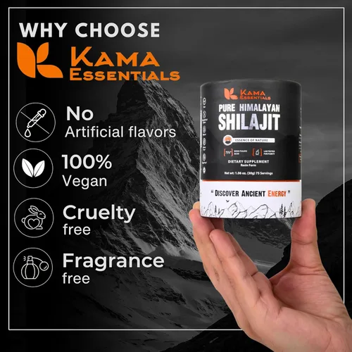 Miniatura 4 de Resina Shilajit del Himalaya, 75% de ácido fúlvico, más de 85 minerales, suplemento ayurvédico de grado dorado para energía, fuerza y bienestar