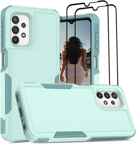 Miniatura 338 de Jeylly Compatible con Samsung Galaxy A22 5G Funda, Funda Samsung A22 5G con 2pcs protectores de pantalla de vidrio templado