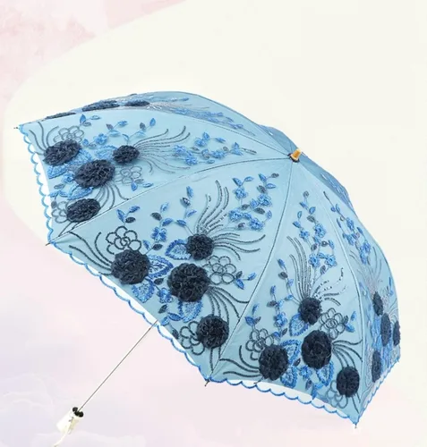 Miniatura 22 de Honeystore - Parasoles de encaje de flores para fiesta de boda, paraguas nupcial de encaje