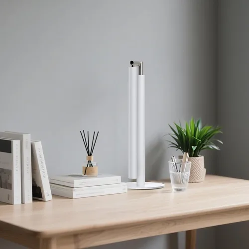 Miniatura 9 de Lámpara de Escritorio LED Blanca - Luz de Escritorio Industrial Plegable para Oficina en Casa, Lámpara de Mesa Regulable de 15W para Lectura