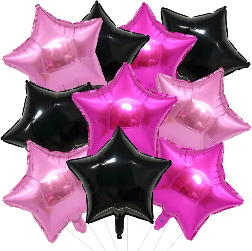 Miniatura 10 de Globos de papel de aluminio con forma de estrella de arena beige, marrón y blanco, 10 globos de Mylar en forma de estrellas de 18 pulgadas