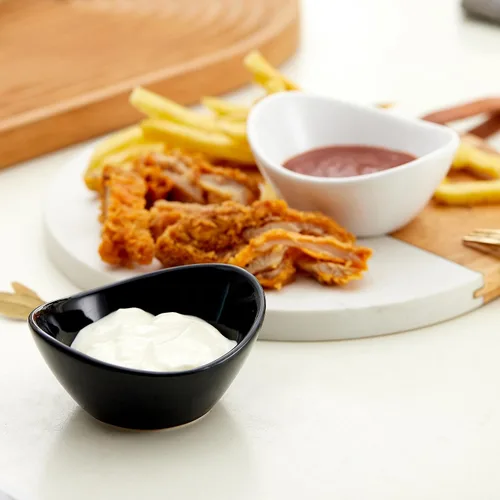 Miniatura 8 de Juego de accesorios de cerámica para embutidos de 6 tazas individuales de salsa de 1.5 onzas, platos de salsa de soja, platos de postre pequeños