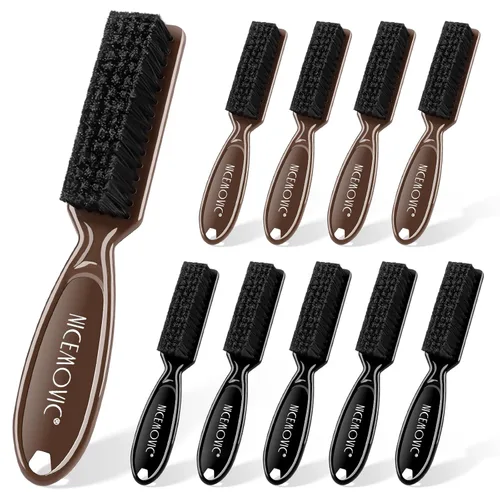 Miniatura 9 de NICEMOVIC Cepillos de peluquero, 10 piezas de cepillo de limpieza de cerdas de nailon con mango de plástico, suministros de limpieza Negro