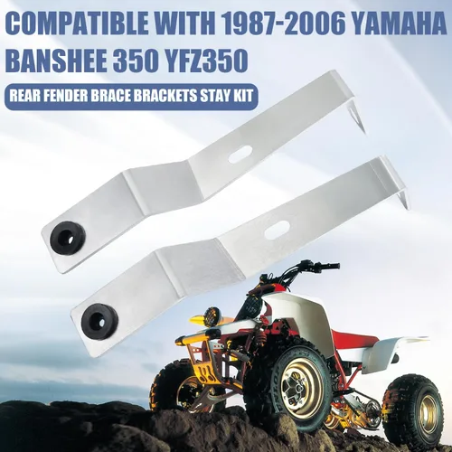 Miniatura 4 de Kit de abrazaderas de soporte de refuerzo del guardabarros trasero compatible con Yamaha Banshee 350 YFZ350 1987-2006