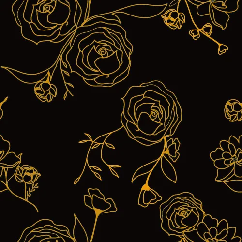 Miniatura 23 de Safiyya Papel tapiz de 118 x 17.3 pulgadas, papel de contacto dorado y azul, papel tapiz floral, autoadhesivo, extraíble, para cubrir dormitorios