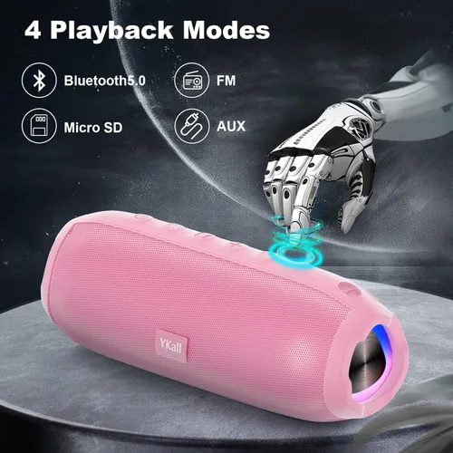 Miniatura 7 de Altavoces Bluetooth, altavoz Bluetooth portátil inalámbrico con sonido estéreo fuerte de 20 W, emparejamiento TWS, altavoces de ducha impermeables