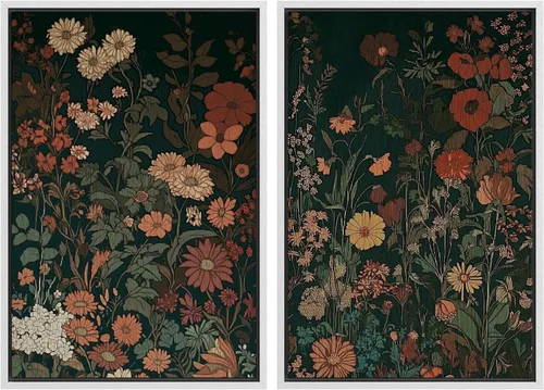 Miniatura 117 de IDEA4WALL - Set de lienzos enmarcados para pared, diseño tropical, selva, hoja de plátano, guepardo rosa, gato, naturaleza, desierto, arte digital