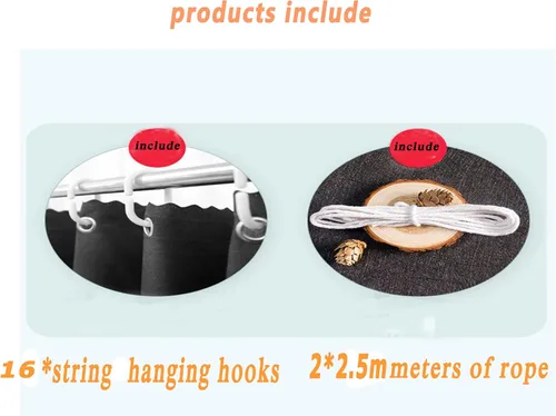 Miniatura 7 de Navhao 2 Paneles, Cortinas de Litera Inferior de Tela Dosel de Cama Cortinas para Estudiantes Redes de Sombreado para Cama Individual, 45.3*78.7